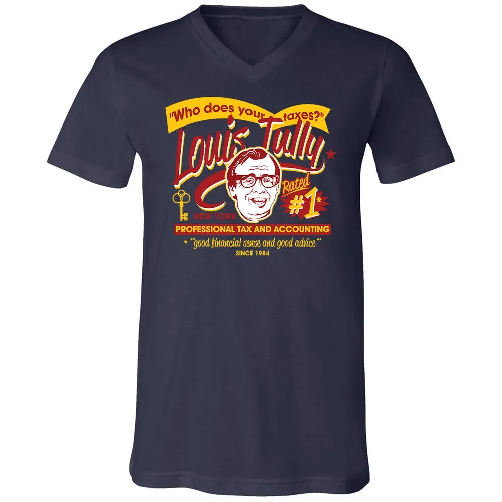 Unisex V-Neck T-Shirt - VRGFDXWB - Navy - 9