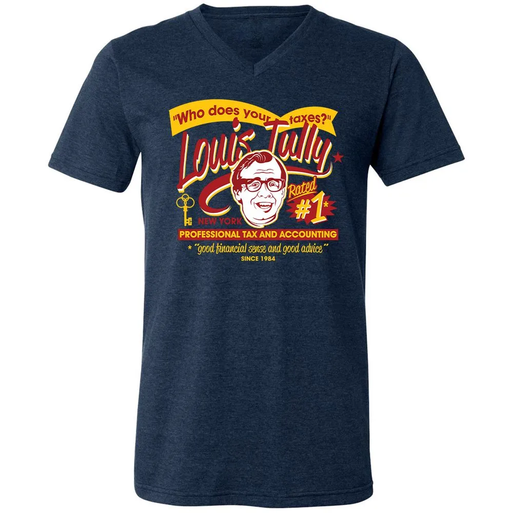Unisex V-Neck T-Shirt - VRGFDXWB - Heather Navy - 15
