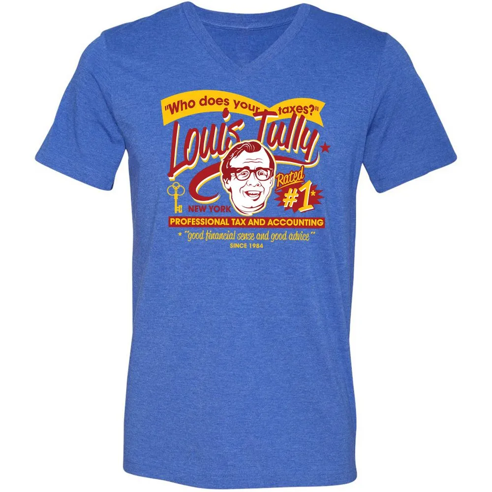 Unisex V-Neck T-Shirt - VRGFDXWB - Heather True Royal - 14