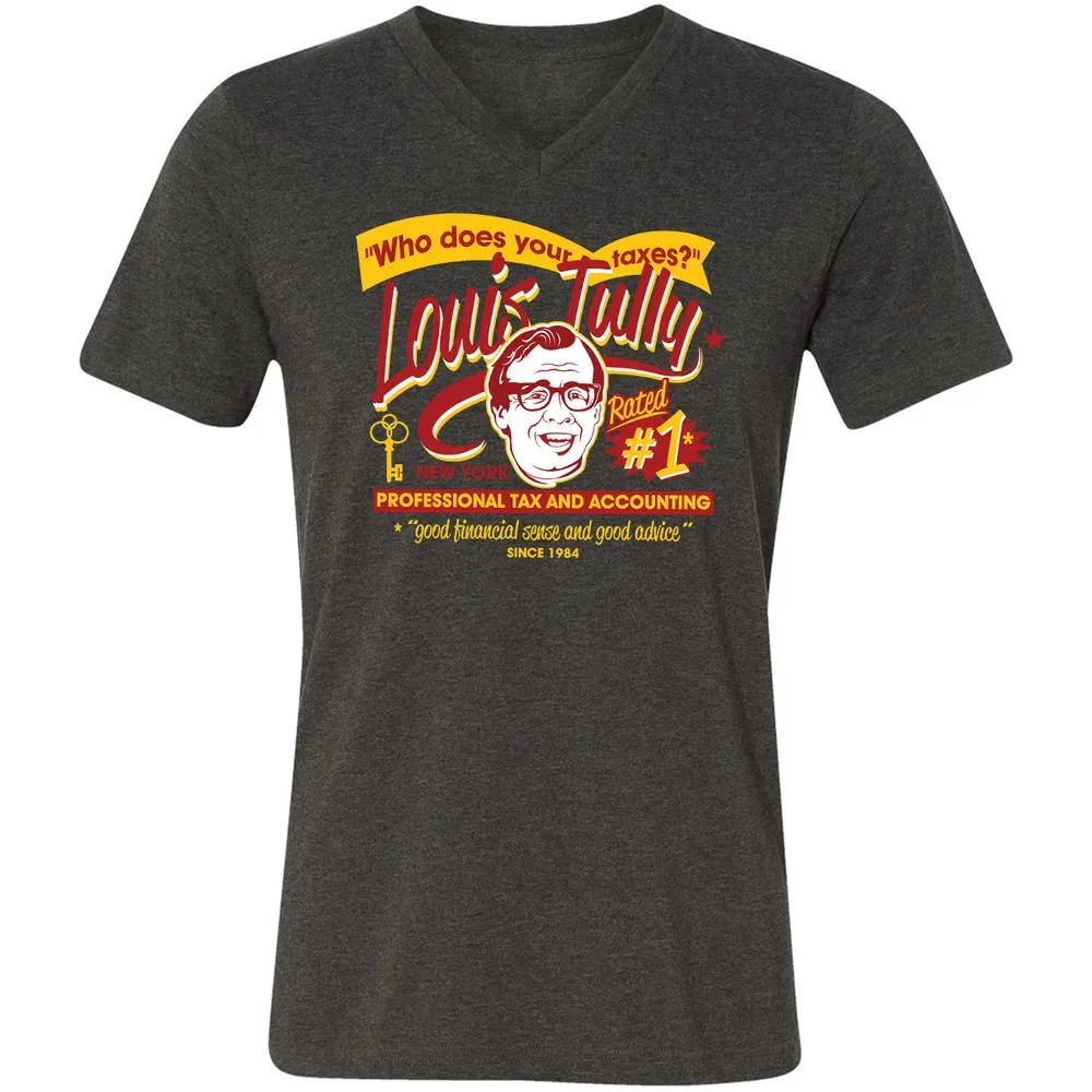 Unisex V-Neck T-Shirt - VRGFDXWB - Dark Grey Heather - 8