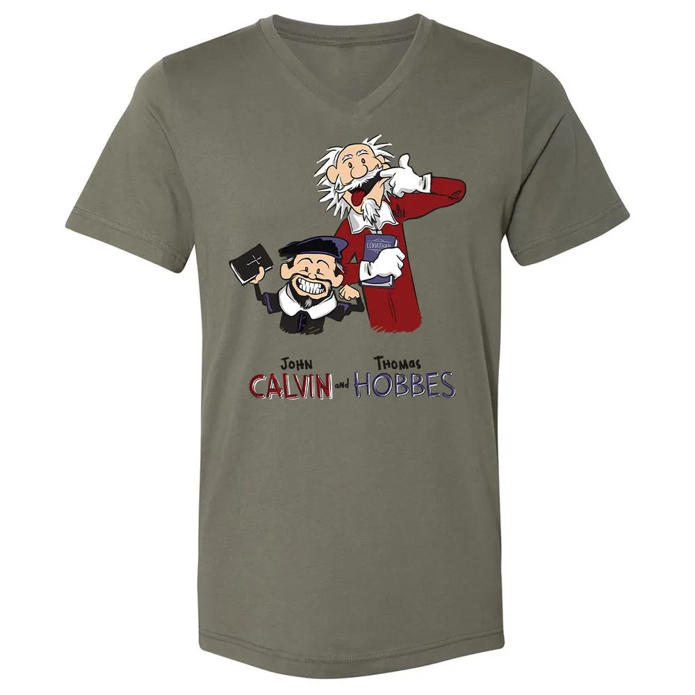 Unisex V-Neck T-Shirt - Y1376KL6 - Military Green - 10