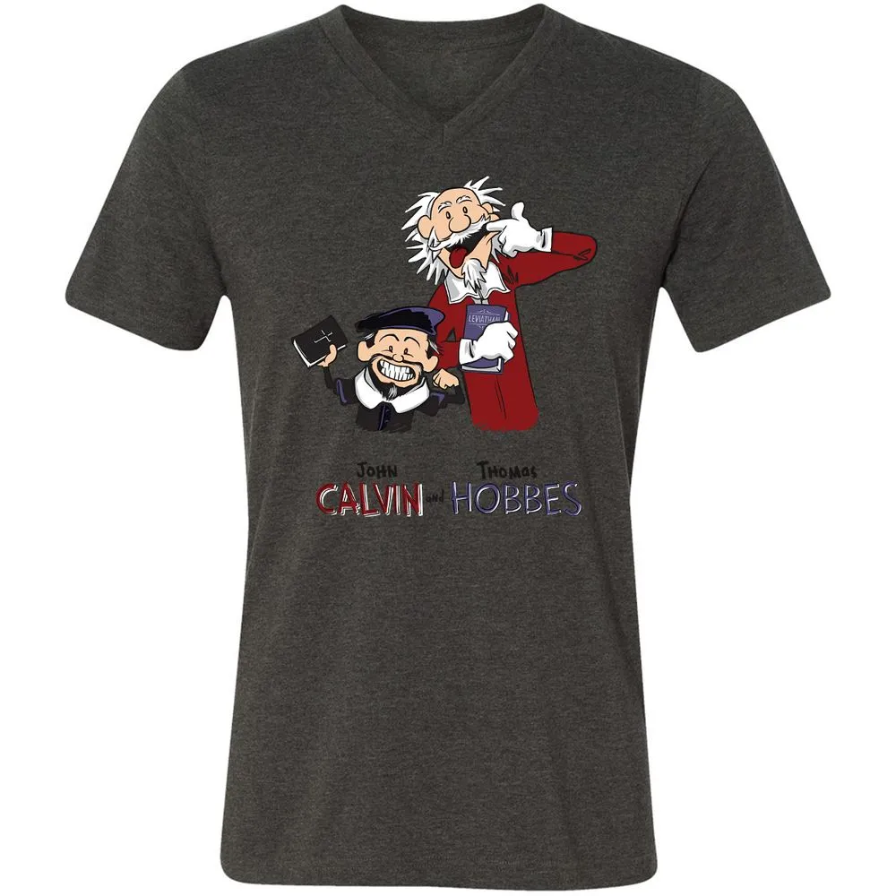 Unisex V-Neck T-Shirt - Y1376KL6 - Dark Grey Heather - 8
