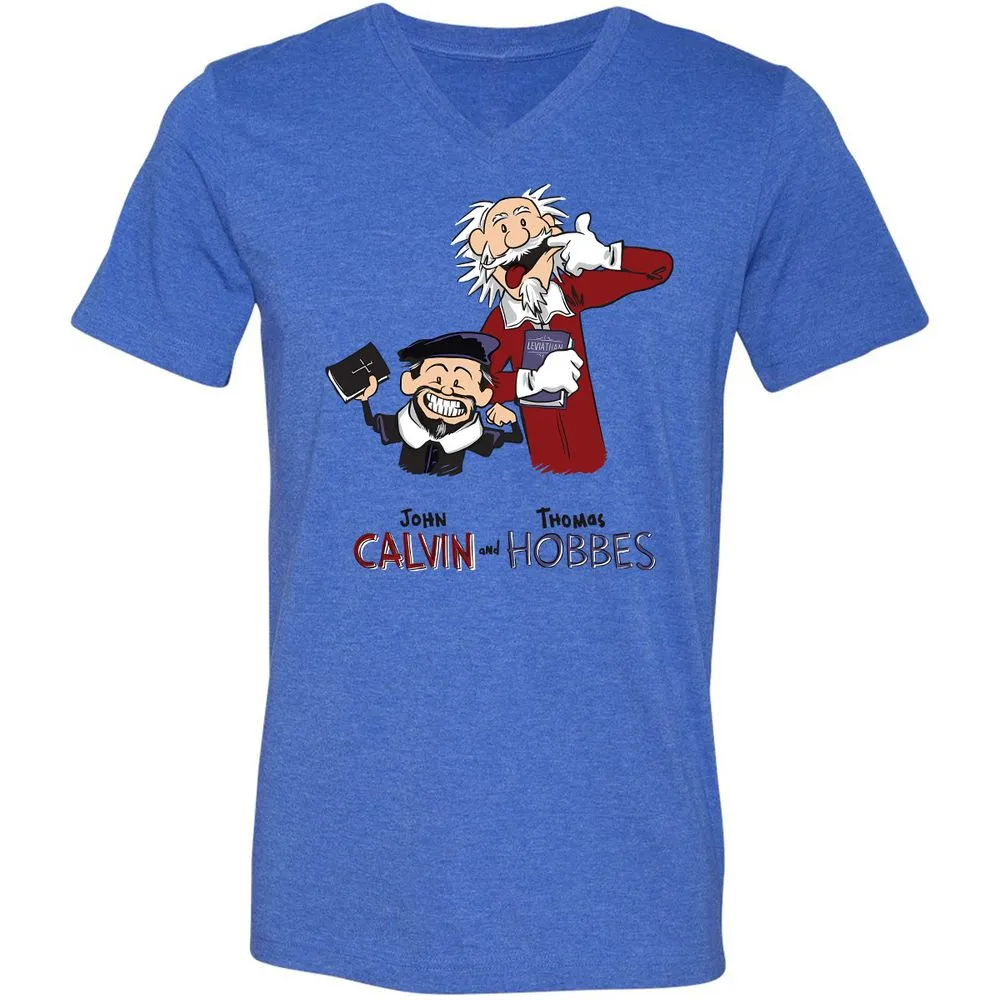 Unisex V-Neck T-Shirt - Y1376KL6 - Heather True Royal - 14