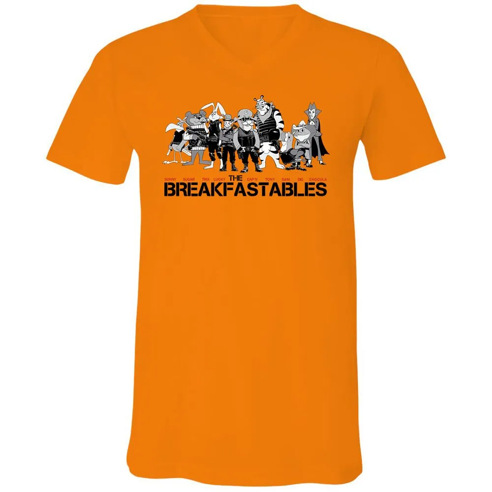 Unisex V-Neck T-Shirt - 4U17QBL9 - Orange - 11