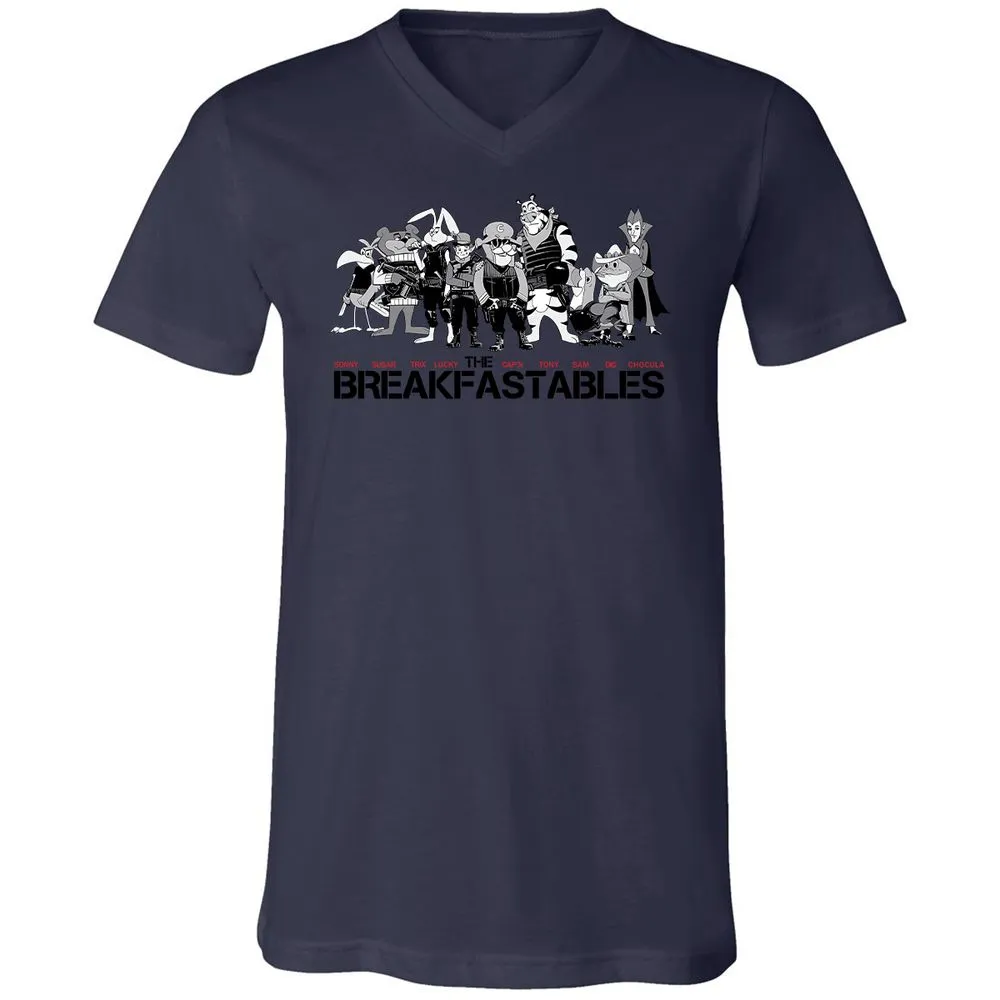 Unisex V-Neck T-Shirt - 4U17QBL9 - Navy - 9