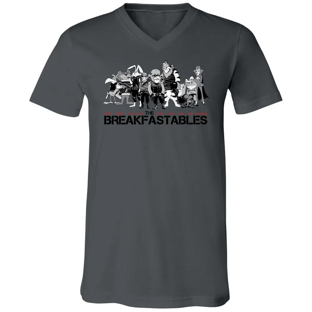 Unisex V-Neck T-Shirt - 4U17QBL9 - Asphalt - 12
