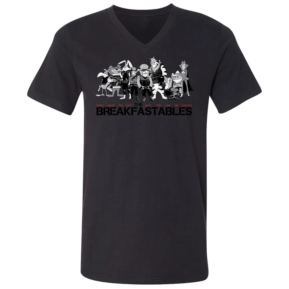 Unisex V-Neck T-Shirt - 4U17QBL9 - Black - 16