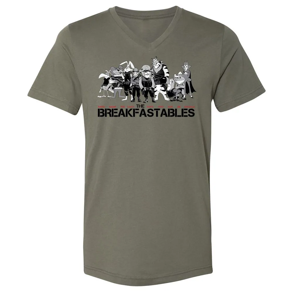Unisex V-Neck T-Shirt - 4U17QBL9 - Military Green - 10
