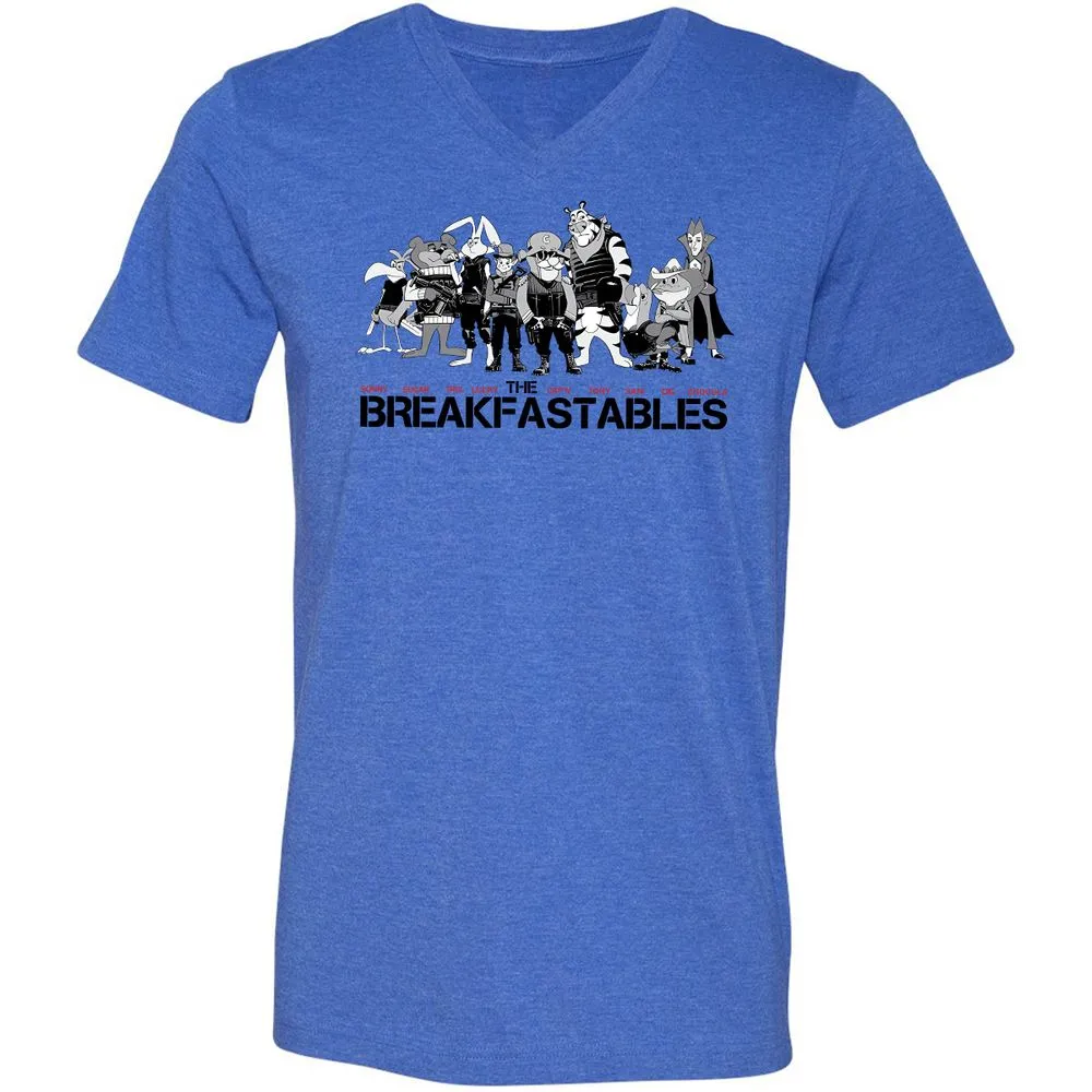 Unisex V-Neck T-Shirt - 4U17QBL9 - Heather True Royal - 14