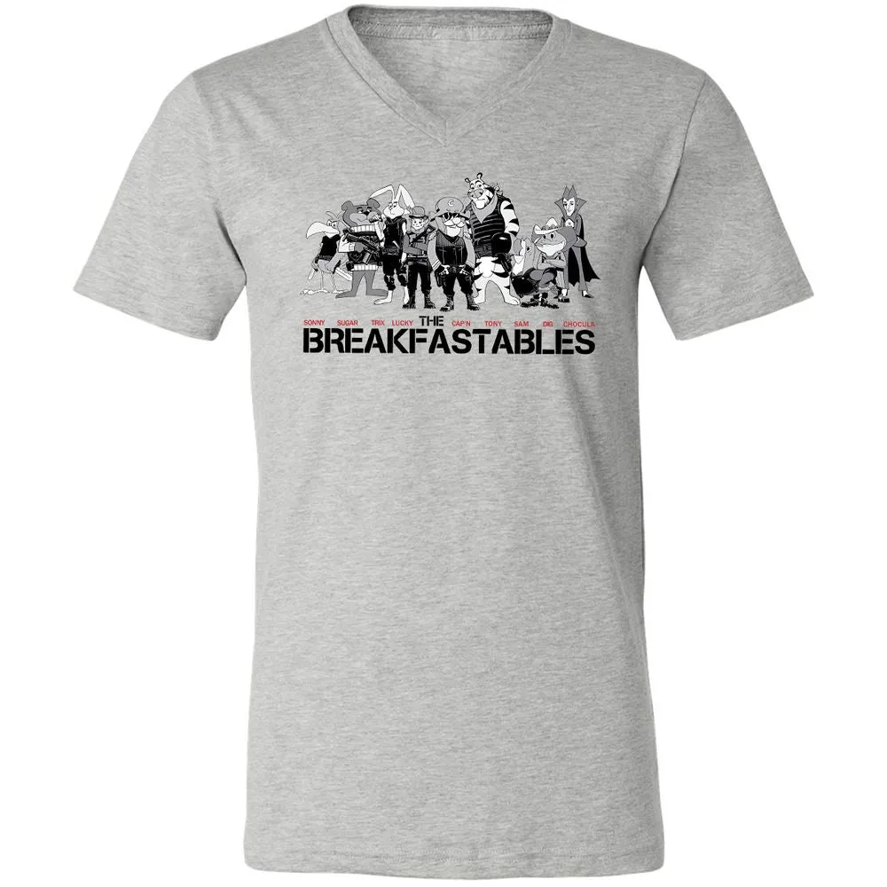 Unisex V-Neck T-Shirt - 4U17QBL9 - Athletic Heather - 7