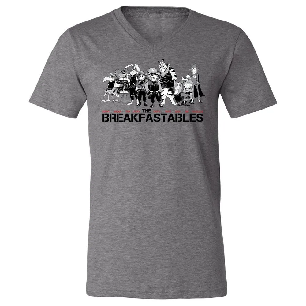 Unisex V-Neck T-Shirt - 4U17QBL9 - Deep Heather - 13