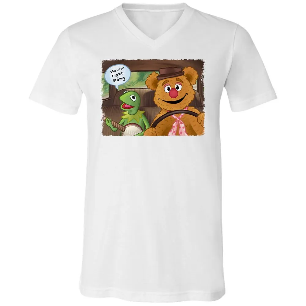 Unisex V-Neck T-Shirt - 3V6A45SJ - White - 5