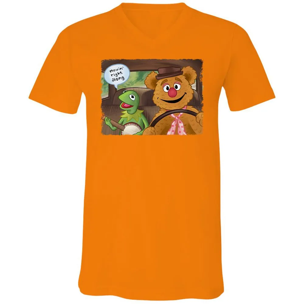 Unisex V-Neck T-Shirt - 3V6A45SJ - Orange - 11