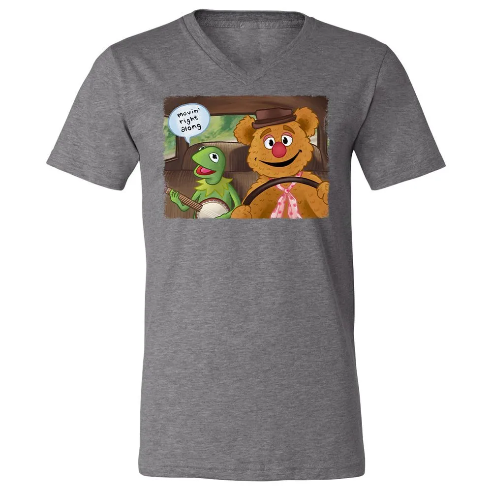 Unisex V-Neck T-Shirt - 3V6A45SJ - Deep Heather - 13