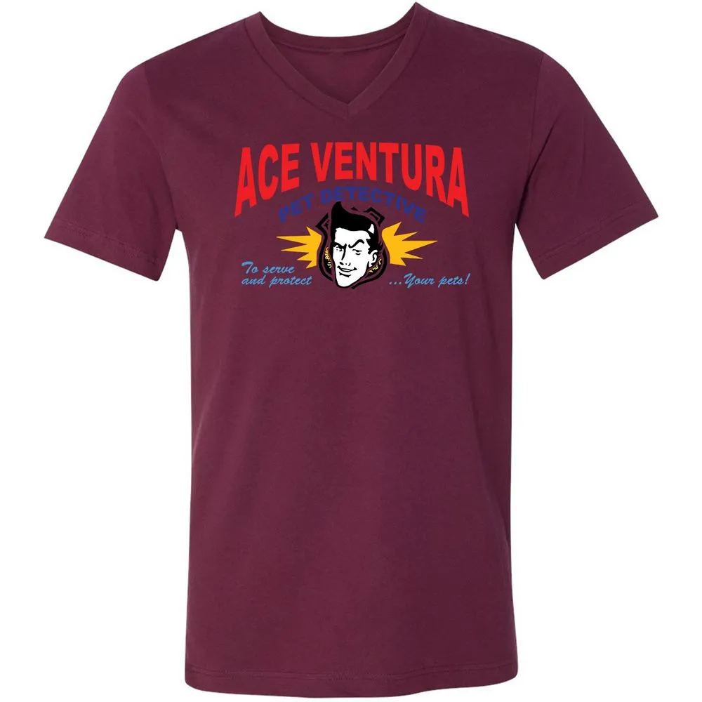 Unisex V-Neck T-Shirt - SJ34DX1Z - Maroon - 6