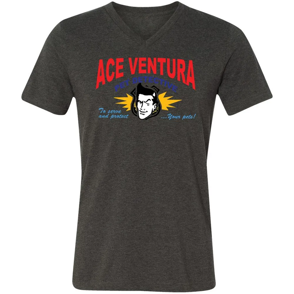 Unisex V-Neck T-Shirt - SJ34DX1Z - Dark Grey Heather - 8