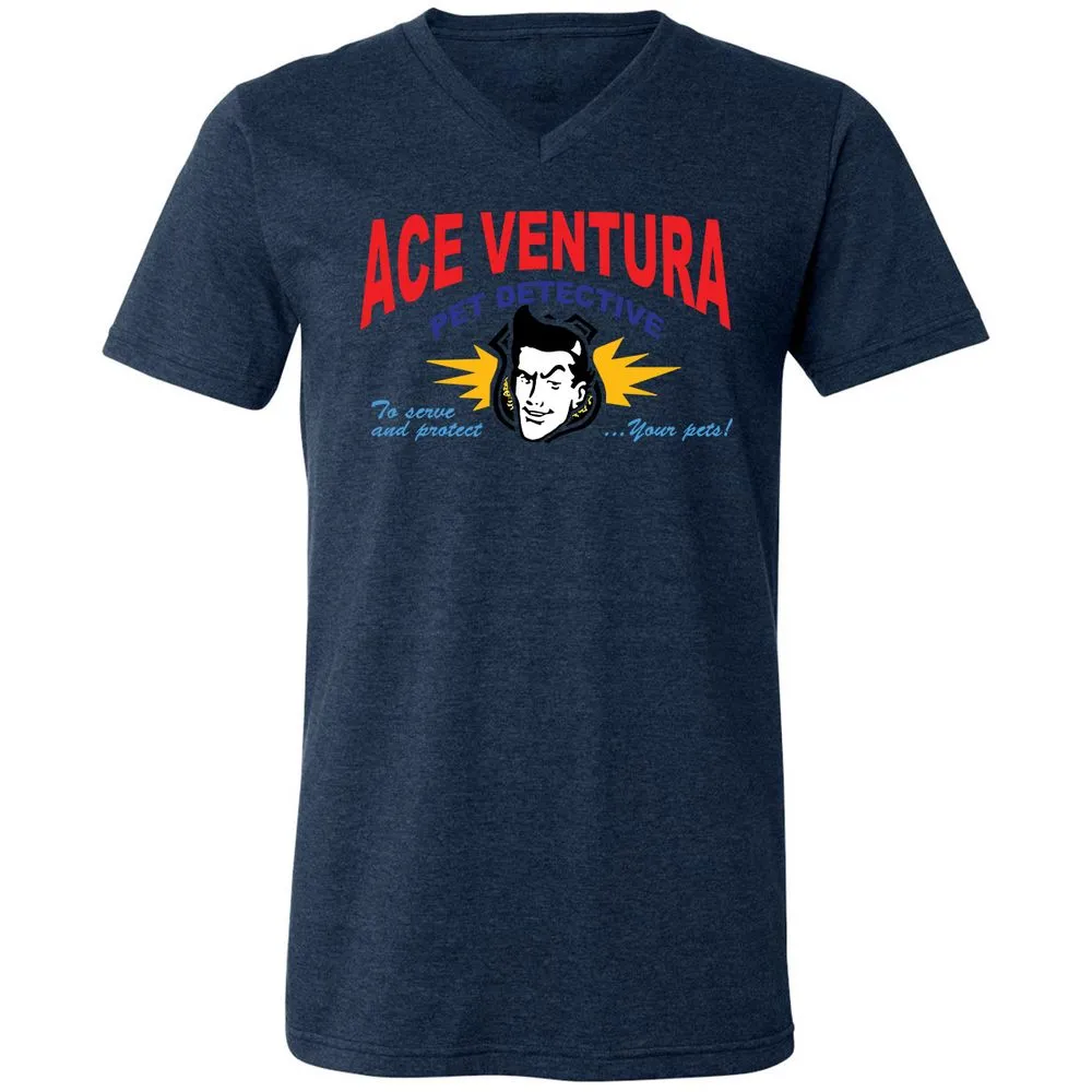 Unisex V-Neck T-Shirt - SJ34DX1Z - Heather Navy - 15