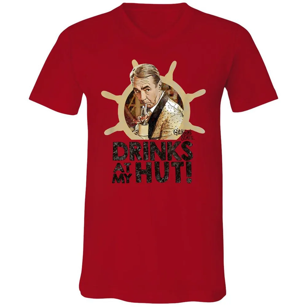 Unisex V-Neck T-Shirt - UD14M7TF - Red - 3