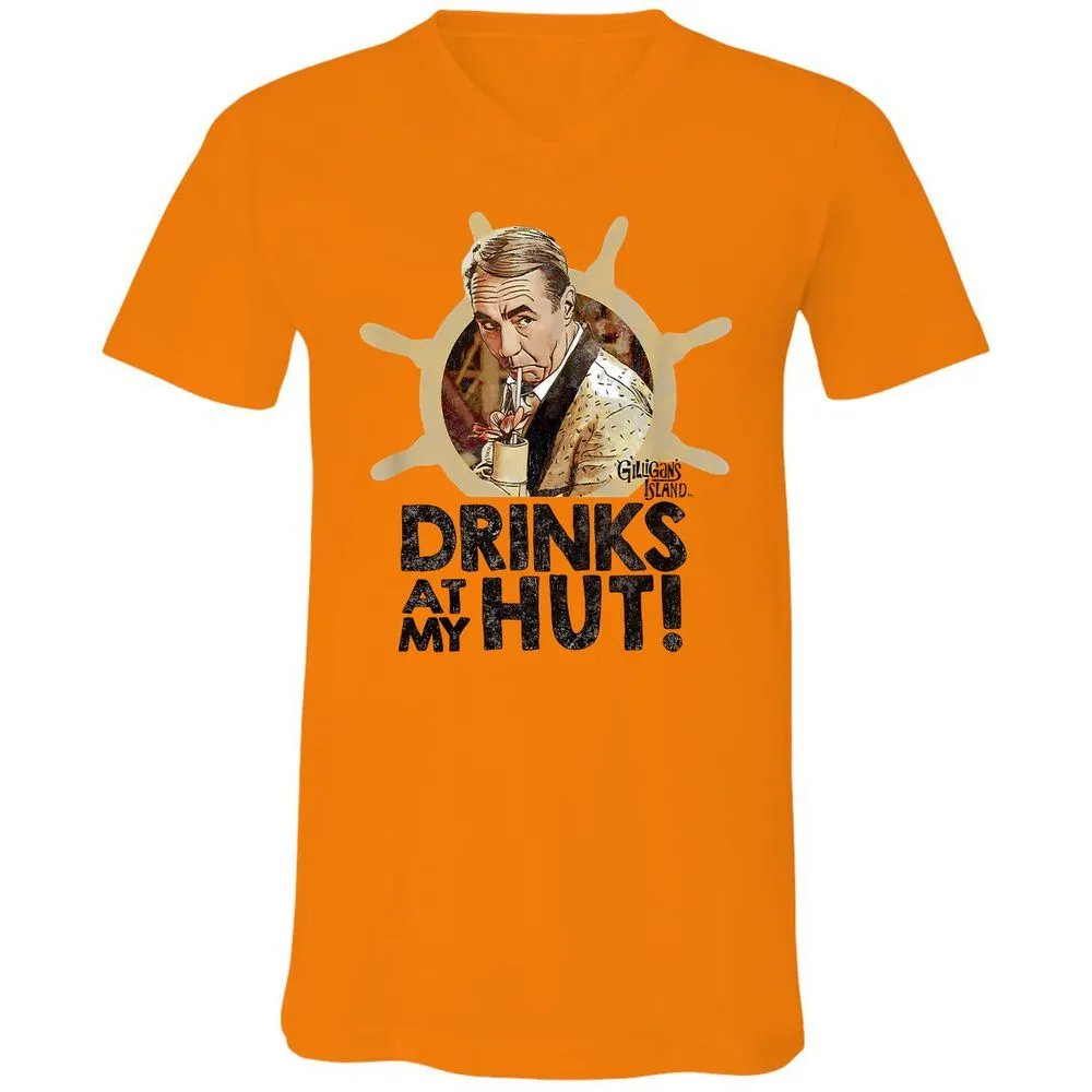 Unisex V-Neck T-Shirt - UD14M7TF - Orange - 11