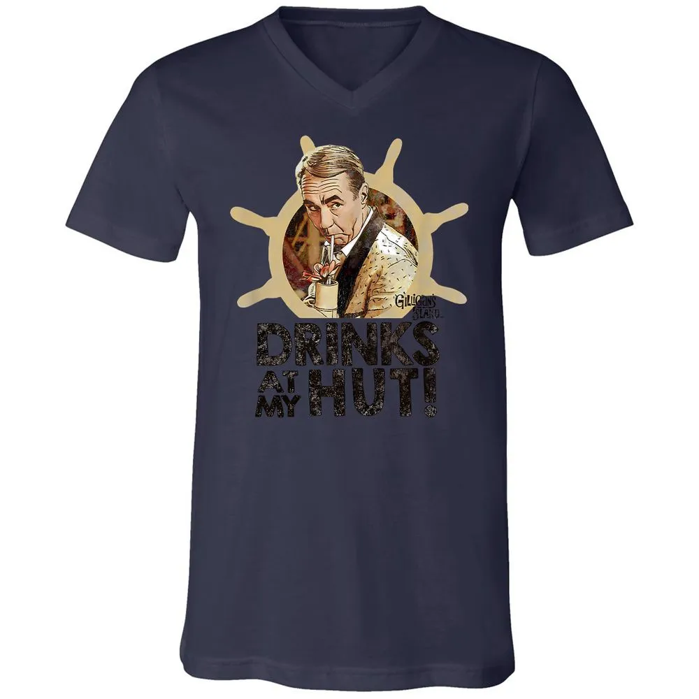 Unisex V-Neck T-Shirt - UD14M7TF - Navy - 9