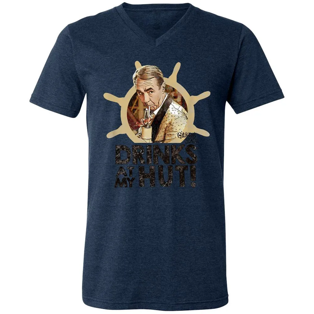 Unisex V-Neck T-Shirt - UD14M7TF - Heather Navy - 15