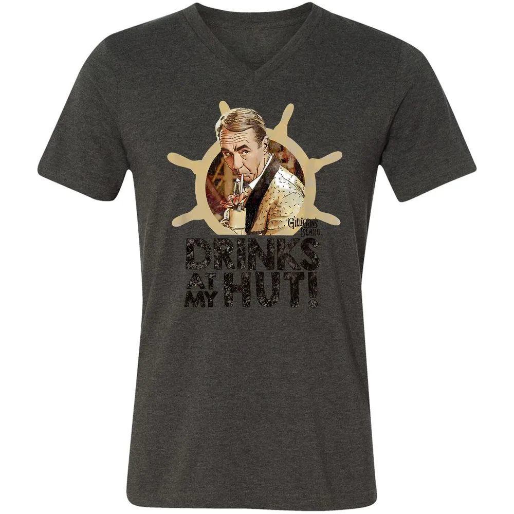 Unisex V-Neck T-Shirt - UD14M7TF - Dark Grey Heather - 8
