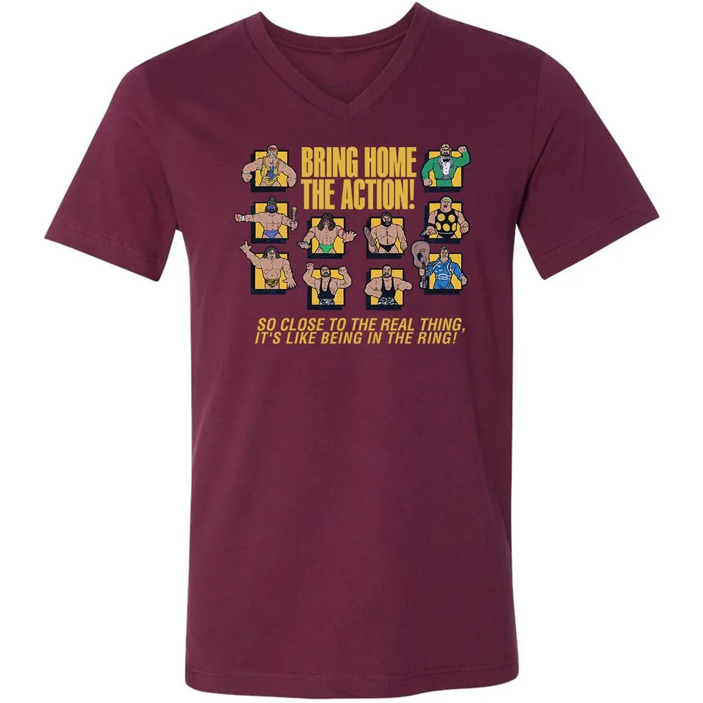 Unisex V-Neck T-Shirt - N9UMZ5KZ - Maroon - 6