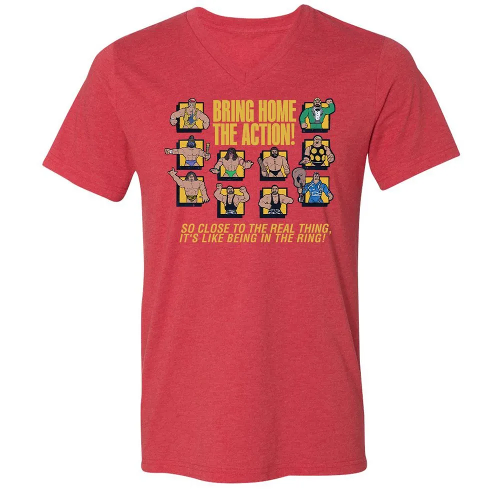 Unisex V-Neck T-Shirt - N9UMZ5KZ - Heather Red - 5