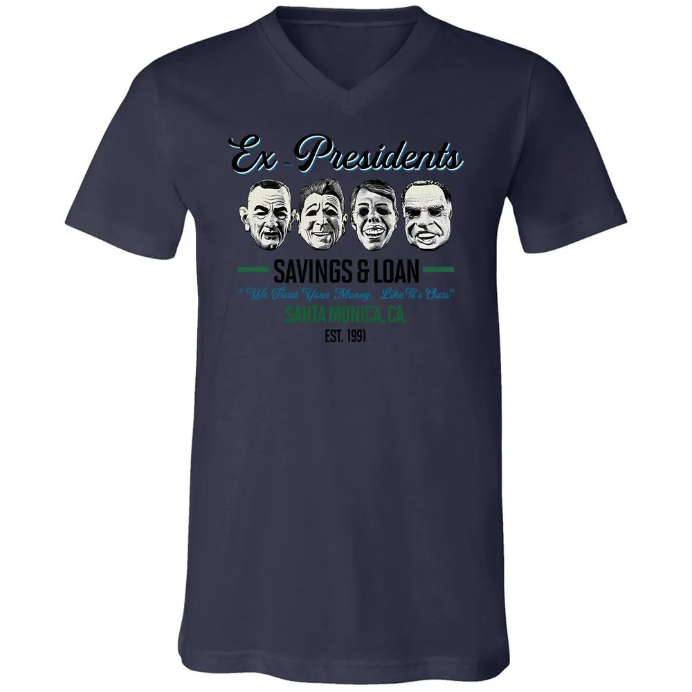Unisex V-Neck T-Shirt - MLE5JQ85 - Navy - 9