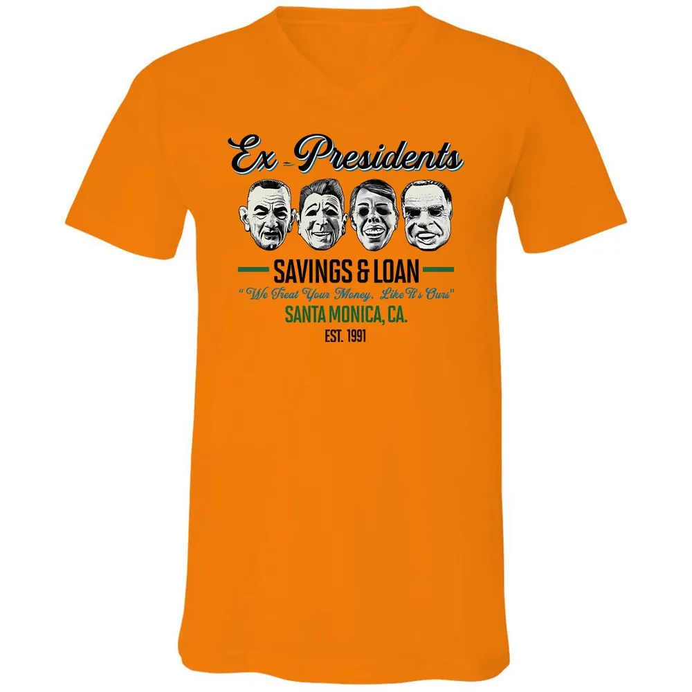 Unisex V-Neck T-Shirt - MLE5JQ85 - Orange - 11