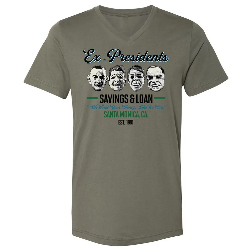 Unisex V-Neck T-Shirt - MLE5JQ85 - Military Green - 10