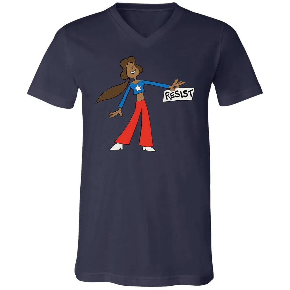Unisex V-Neck T-Shirt - PWAZPWNF - Navy - 9