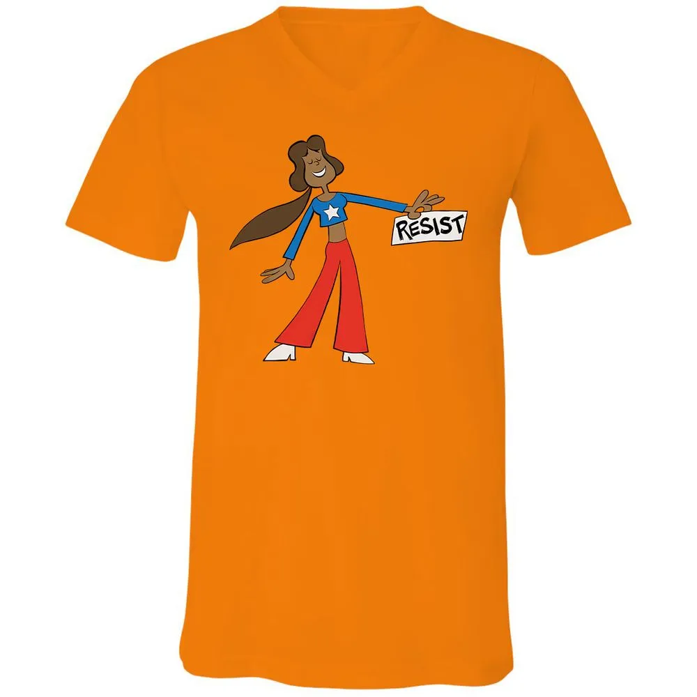 Unisex V-Neck T-Shirt - PWAZPWNF - Orange - 11