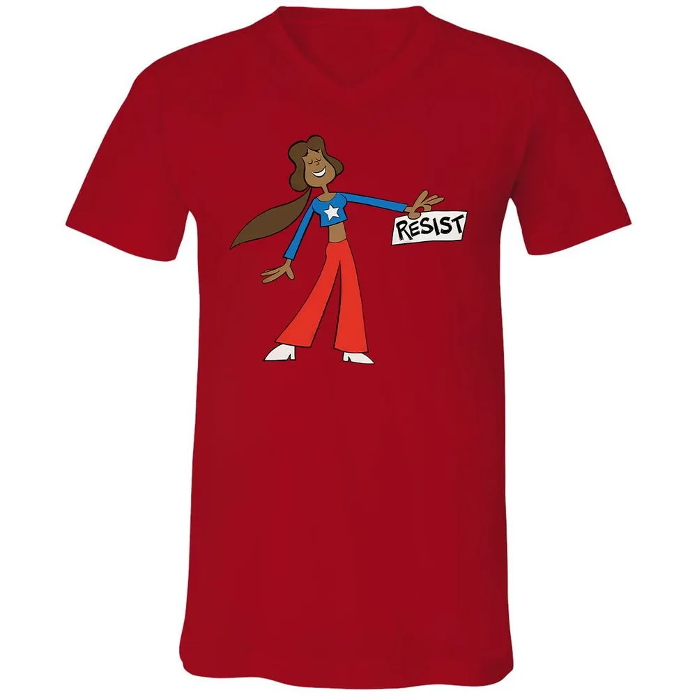 Unisex V-Neck T-Shirt - PWAZPWNF - Red - 3