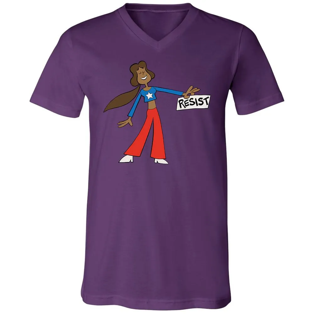Unisex V-Neck T-Shirt - PWAZPWNF - Team Purple - 2