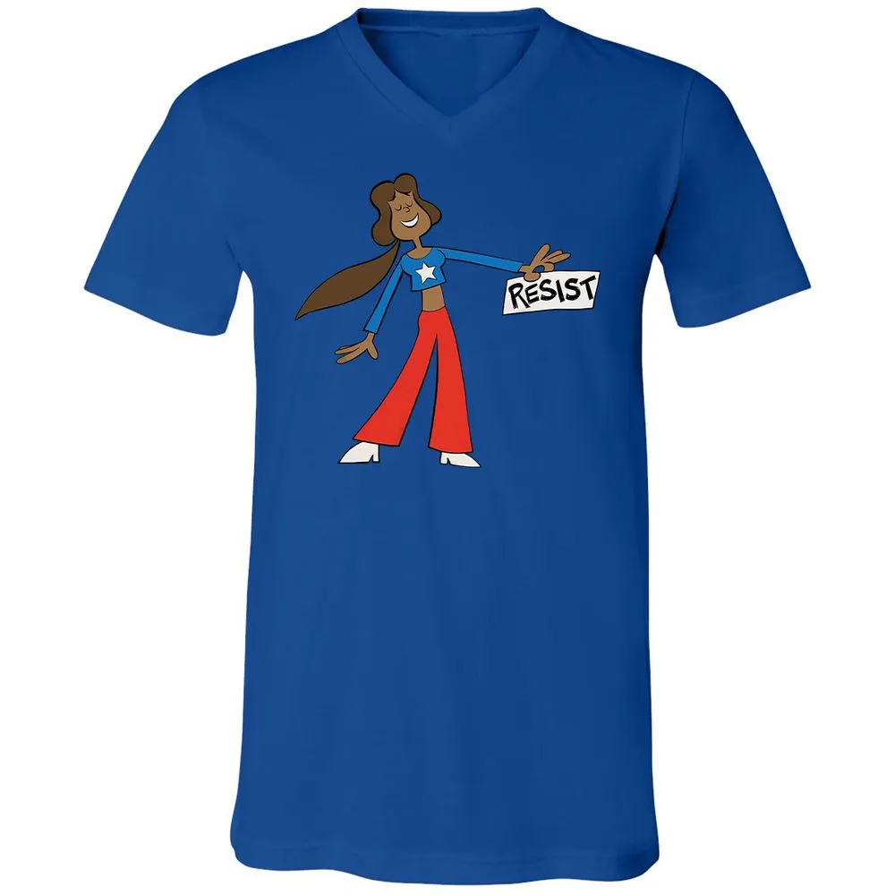 Unisex V-Neck T-Shirt - PWAZPWNF - True Royal - 4