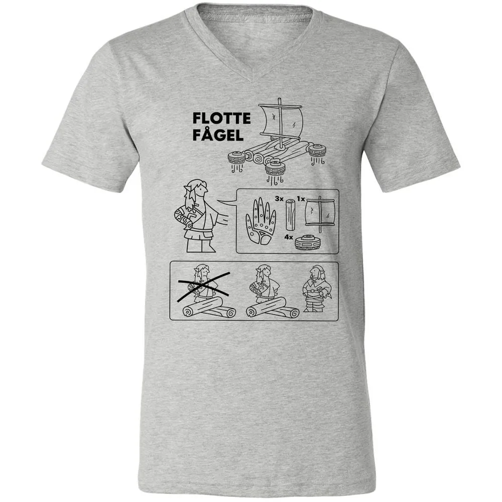 Unisex V-Neck T-Shirt - BCG3L49Y - Athletic Heather - 7