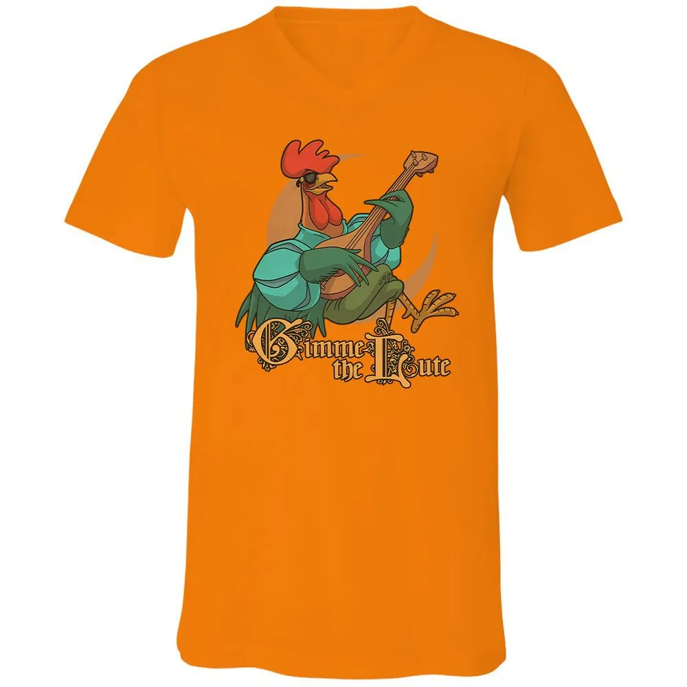 Unisex V-Neck T-Shirt - 6M3M9VZ9 - Orange - 11