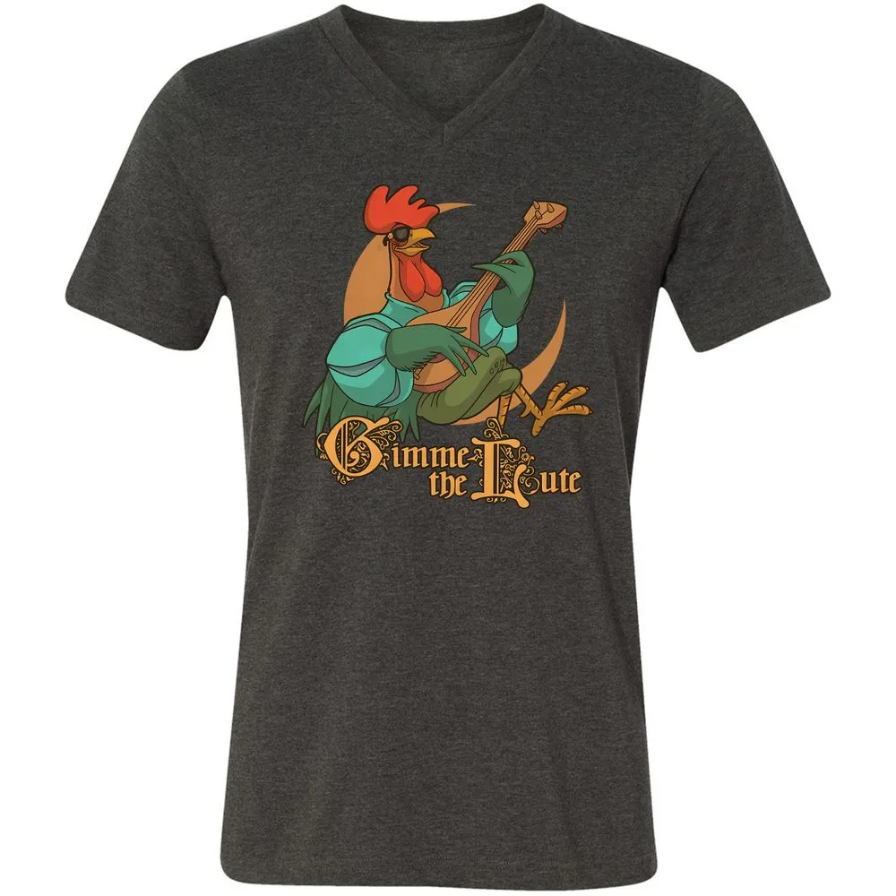 Unisex V-Neck T-Shirt - 6M3M9VZ9 - Dark Grey Heather - 8