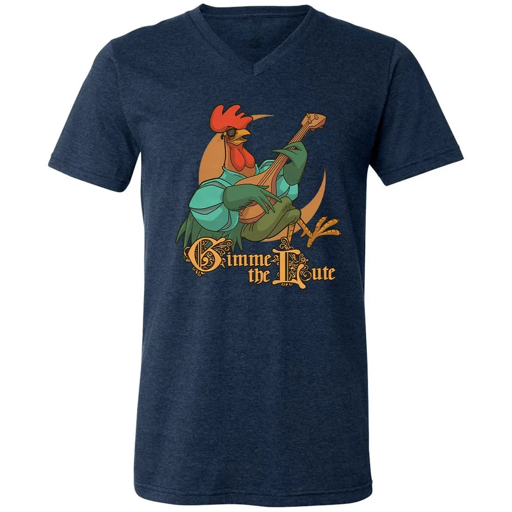 Unisex V-Neck T-Shirt - 6M3M9VZ9 - Heather Navy - 15