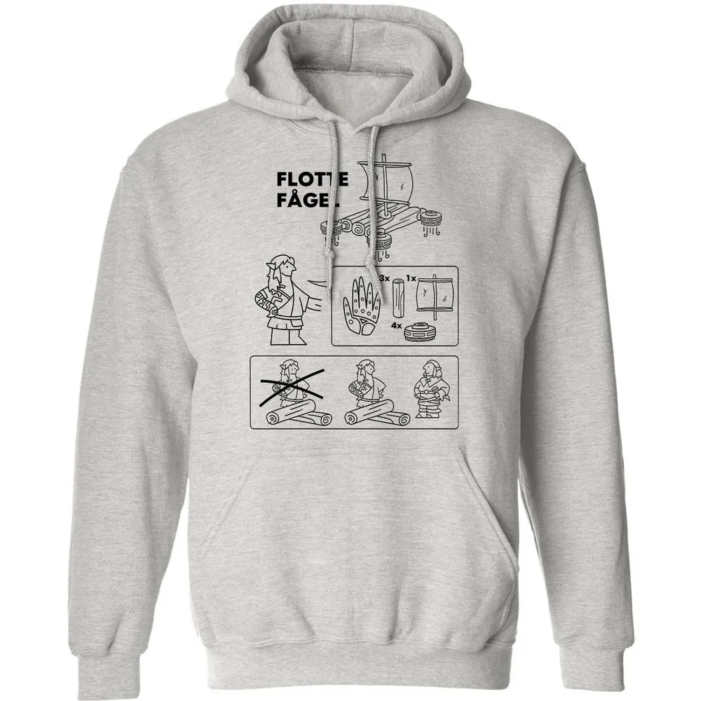 Flotte Fagel Classic Unisex Hoodie - Ash - 2