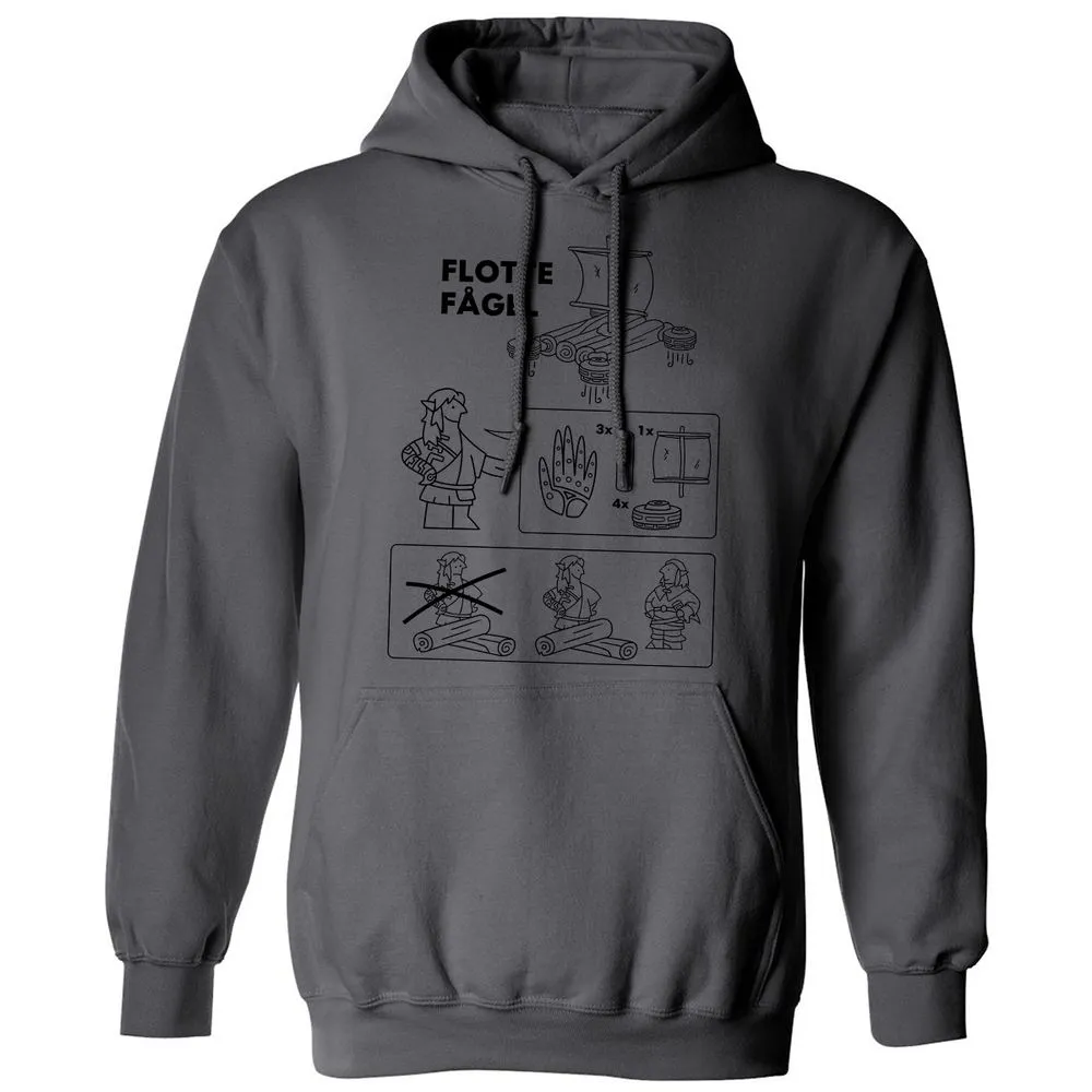 Flotte Fagel Classic Unisex Hoodie - Charcoal - 7