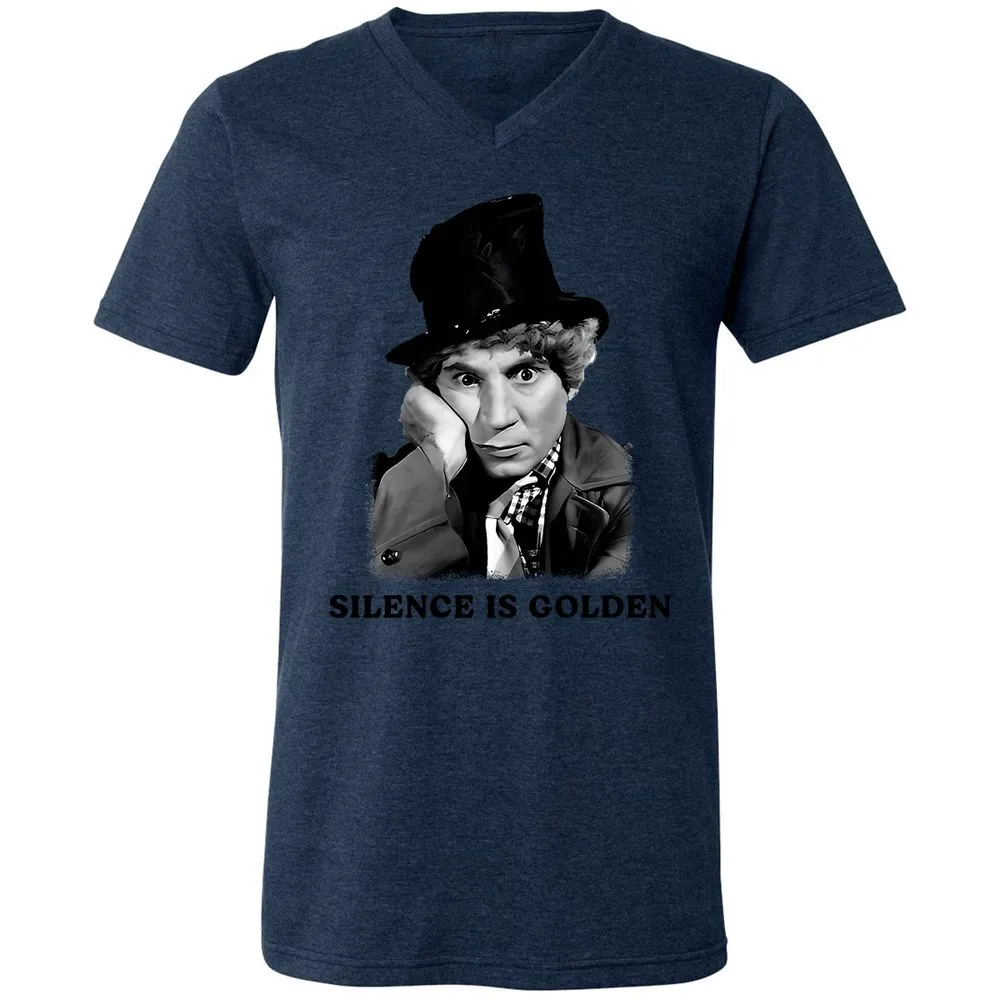 Unisex V-Neck T-Shirt - ZMRZECET - Heather Navy - 15