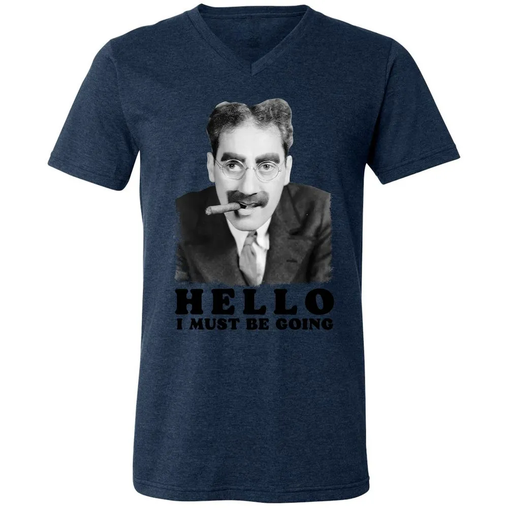 Unisex V-Neck T-Shirt - TAF9SU3S - Heather Navy - 15