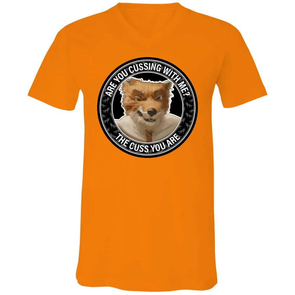 Unisex V-Neck T-Shirt - VPGRCLJQ - Orange - 11