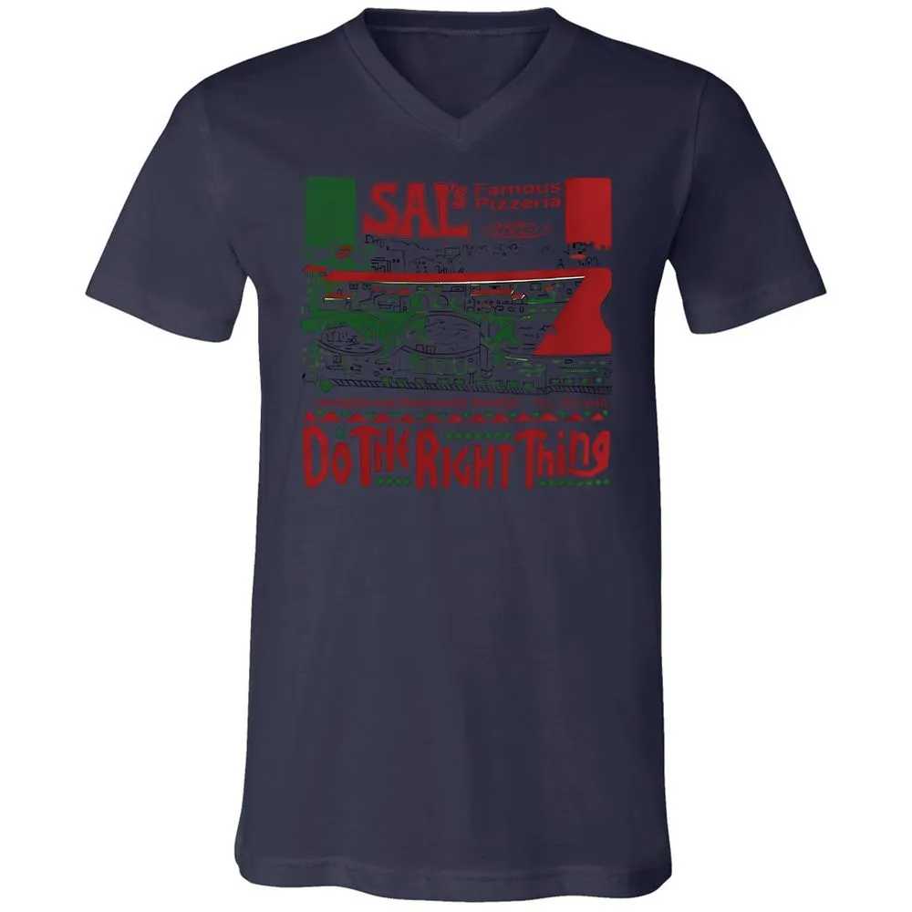 Unisex V-Neck T-Shirt - L24HGJHQ - Navy - 9