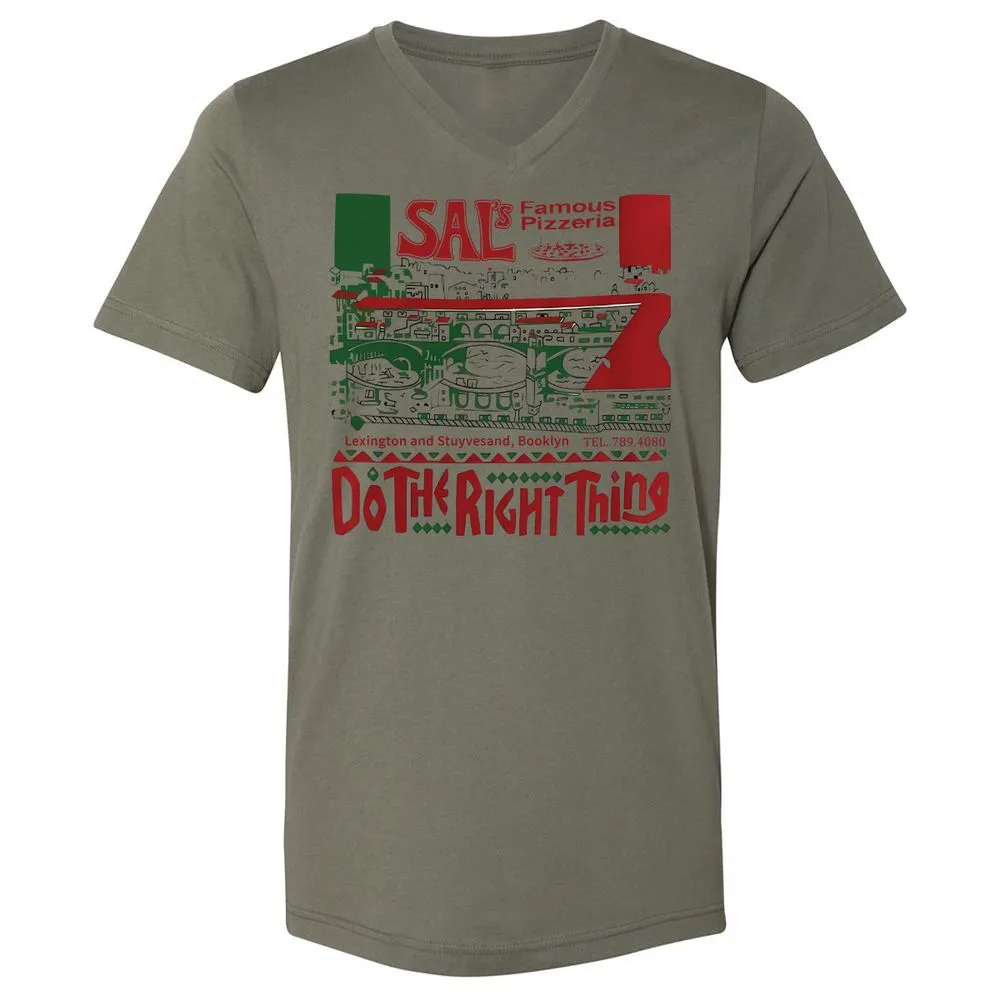 Unisex V-Neck T-Shirt - L24HGJHQ - Military Green - 10