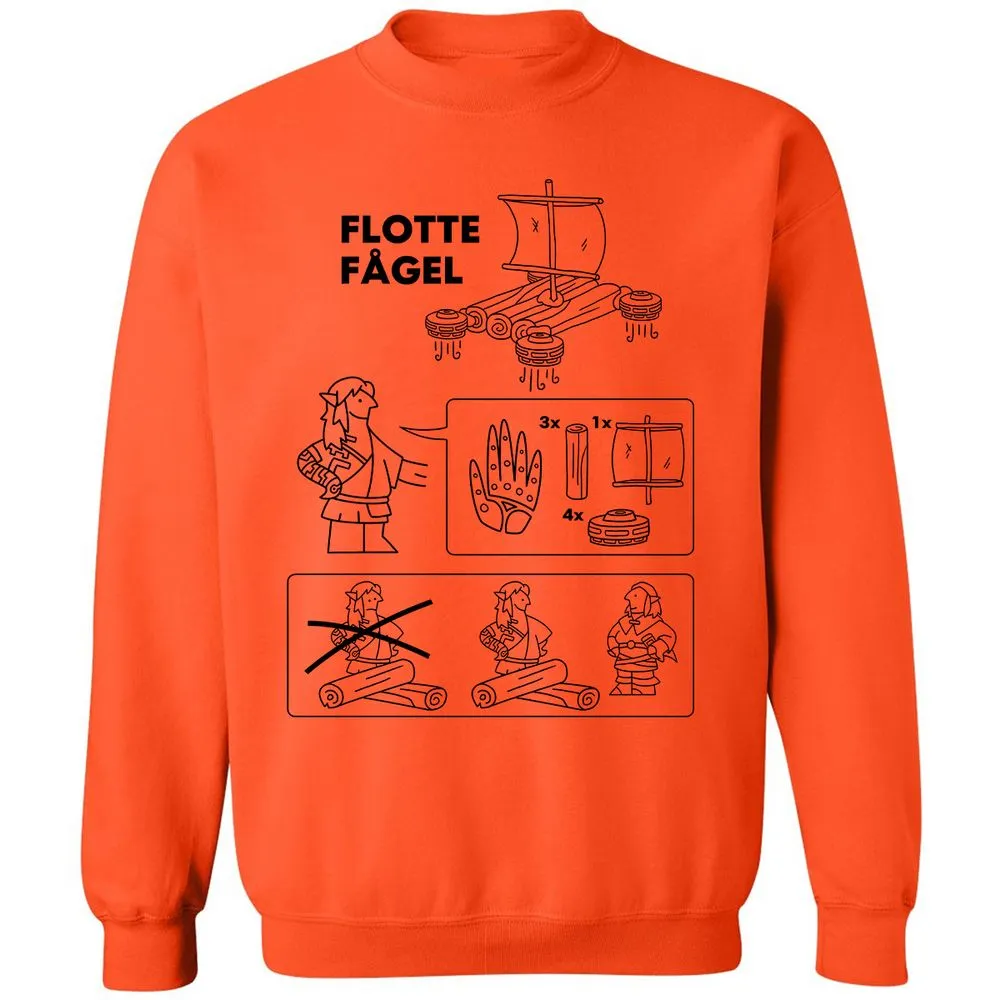 Flotte Fagel Classic Unisex Sweatshirt - Orange - 10