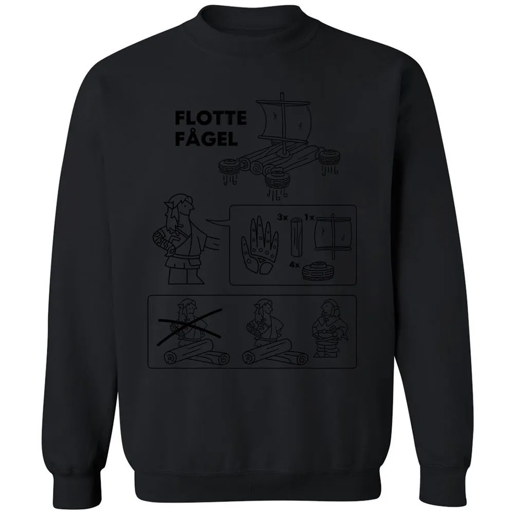 Flotte Fagel Classic Unisex Sweatshirt - Black - 12