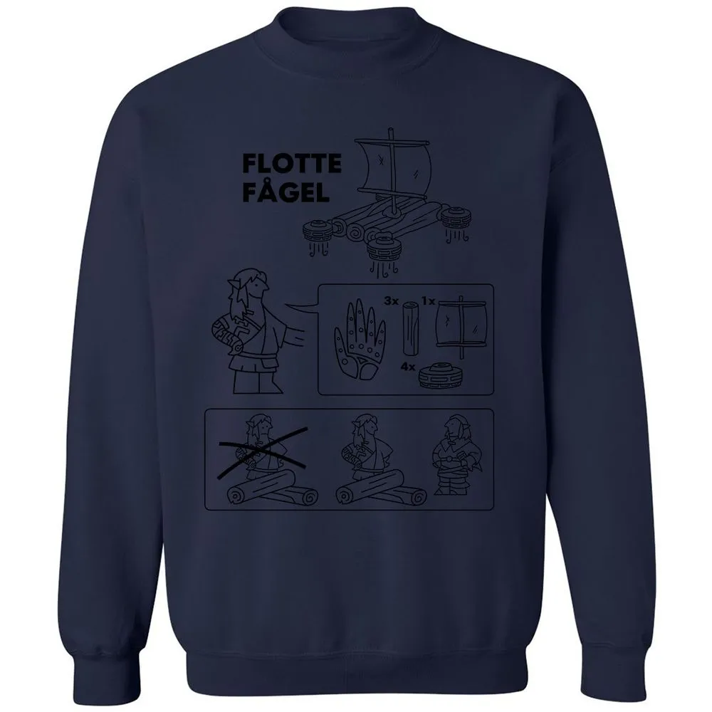 Flotte Fagel Classic Unisex Sweatshirt - Navy - 8